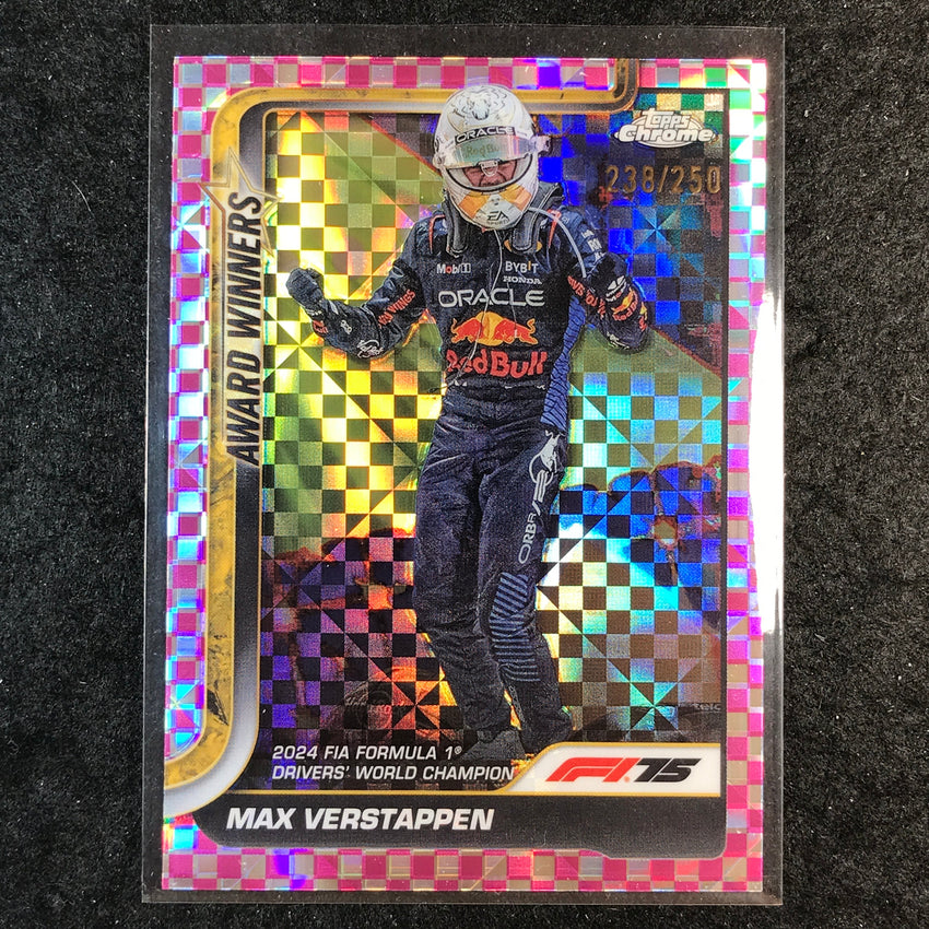 2025 Topps Chrome F1 MAX VERSTAPPEN Pink Checker Flag 238/250 #148