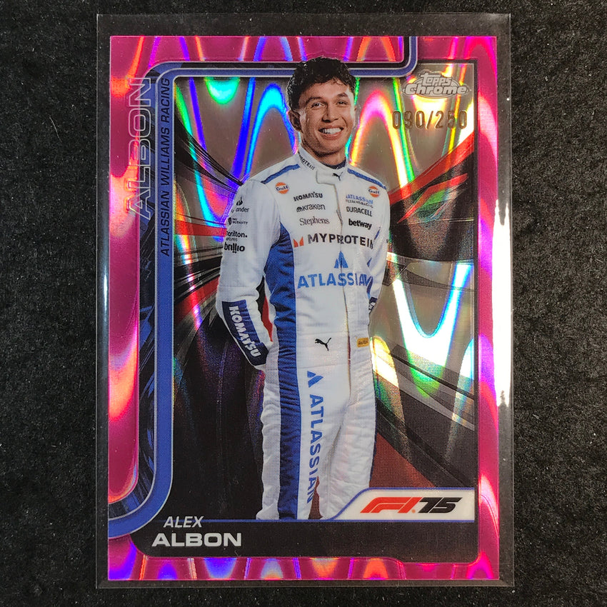 2025 Topps Chrome F1 ALEX ALBON Pink RayWave 90/250 #17
