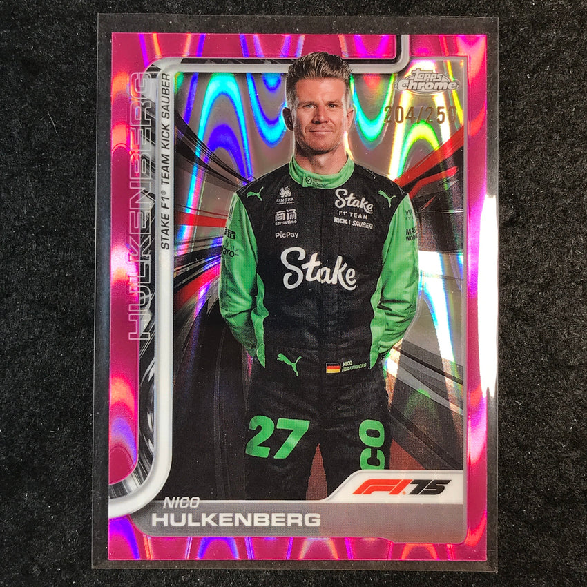 2025 Topps Chrome F1 NICO HULKENBERG Pink RayWave 204/250 #19