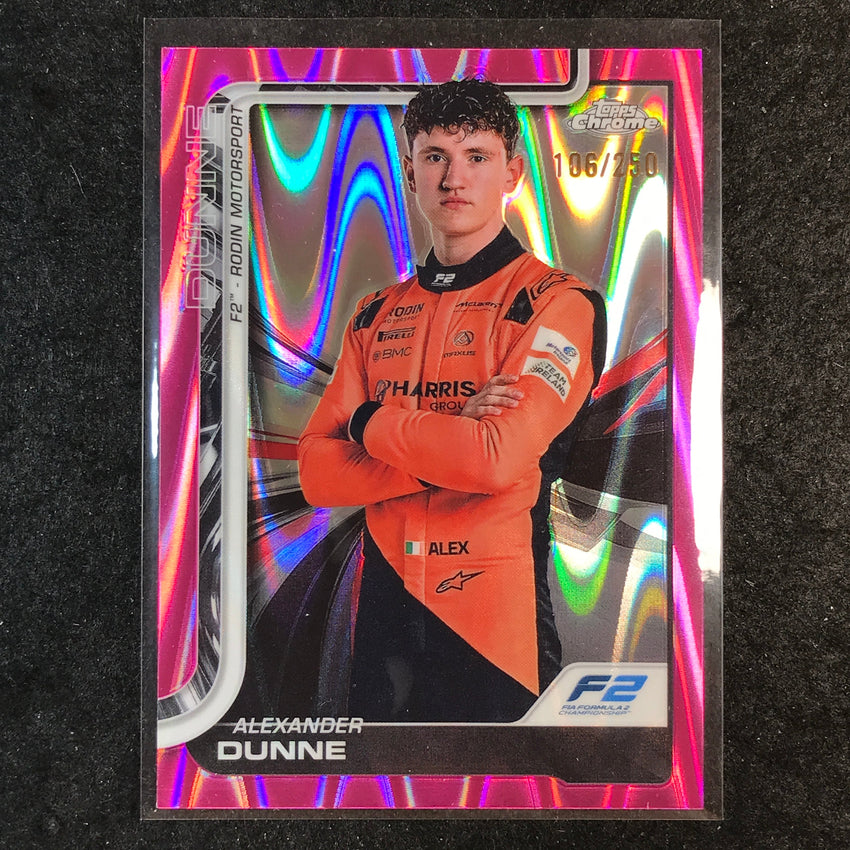 2025 Topps Chrome F1 ALEXANDER DUNNE Pink RayWave 106/250 #35