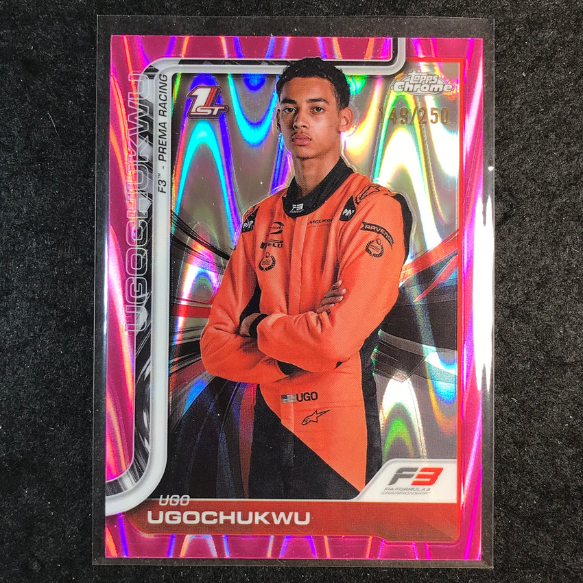 2025 Topps Chrome F1 UGO UGOCHUKWU Pink RayWave 149/250 #45