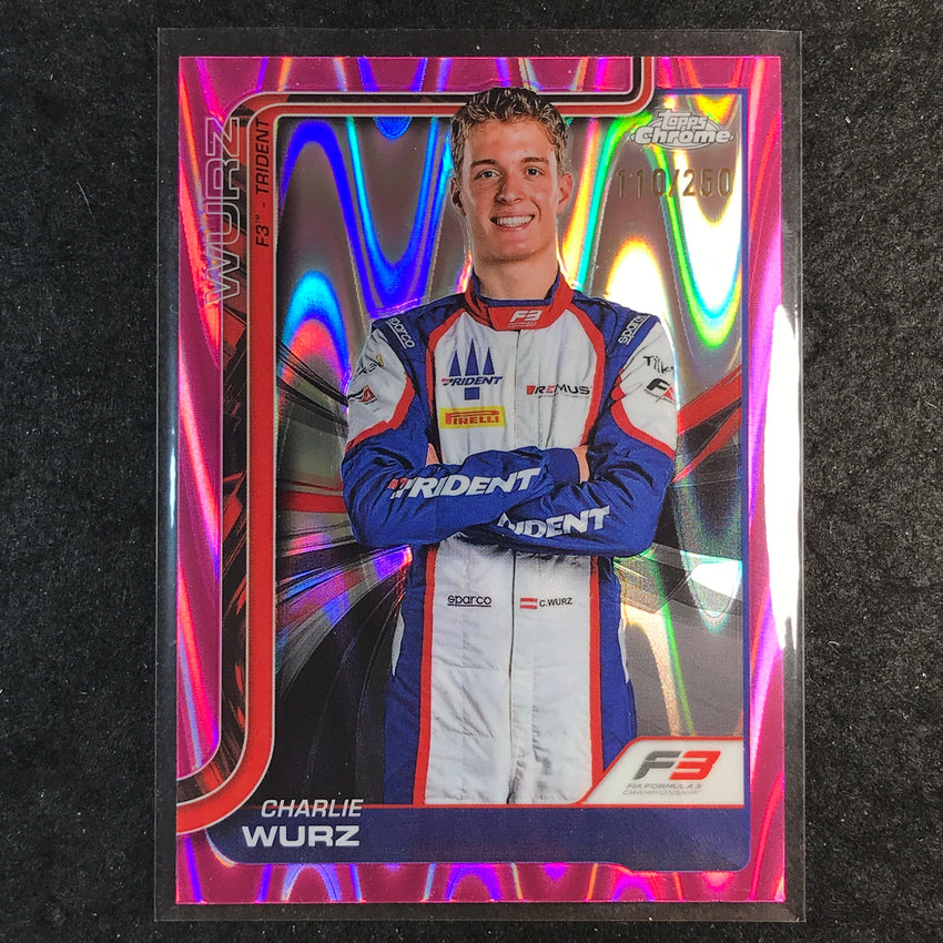 2025 Topps Chrome F1 CHARLIE WURZ Pink RayWave 110/250 #48
