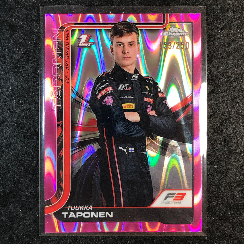2025 Topps Chrome F1 TUUKKA TAPONEN Pink RayWave 153/250 #62