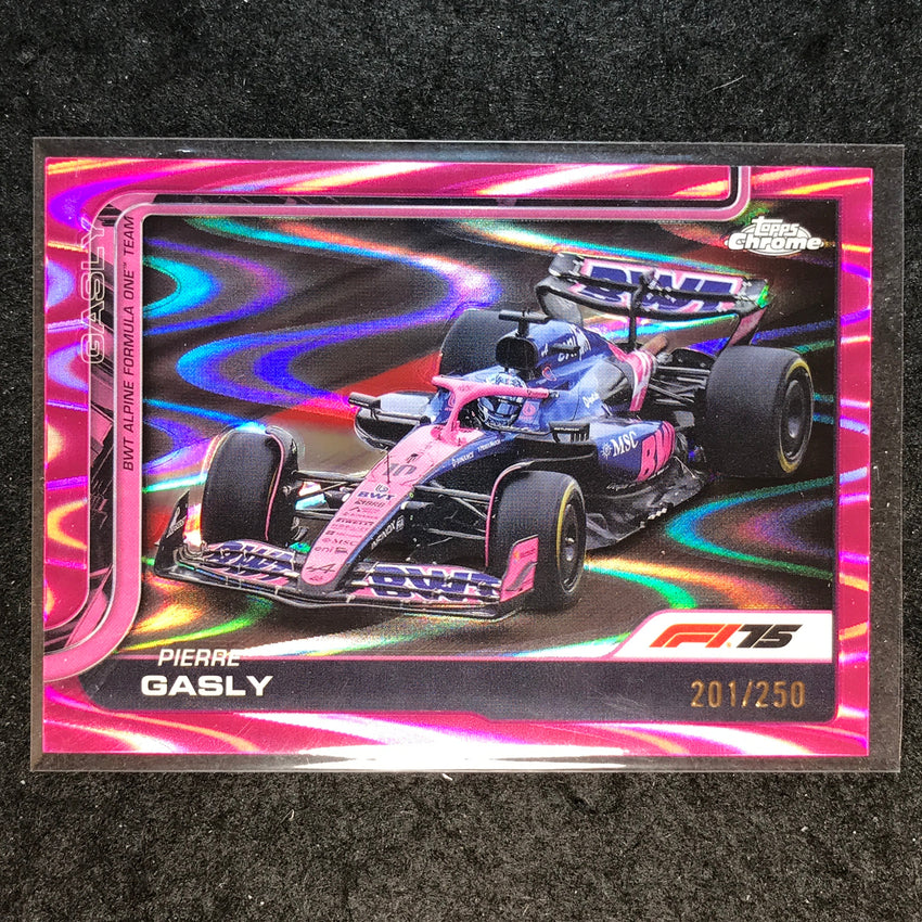2025 Topps Chrome F1 PIERRY GASLY Pink RayWave 201/250 #88