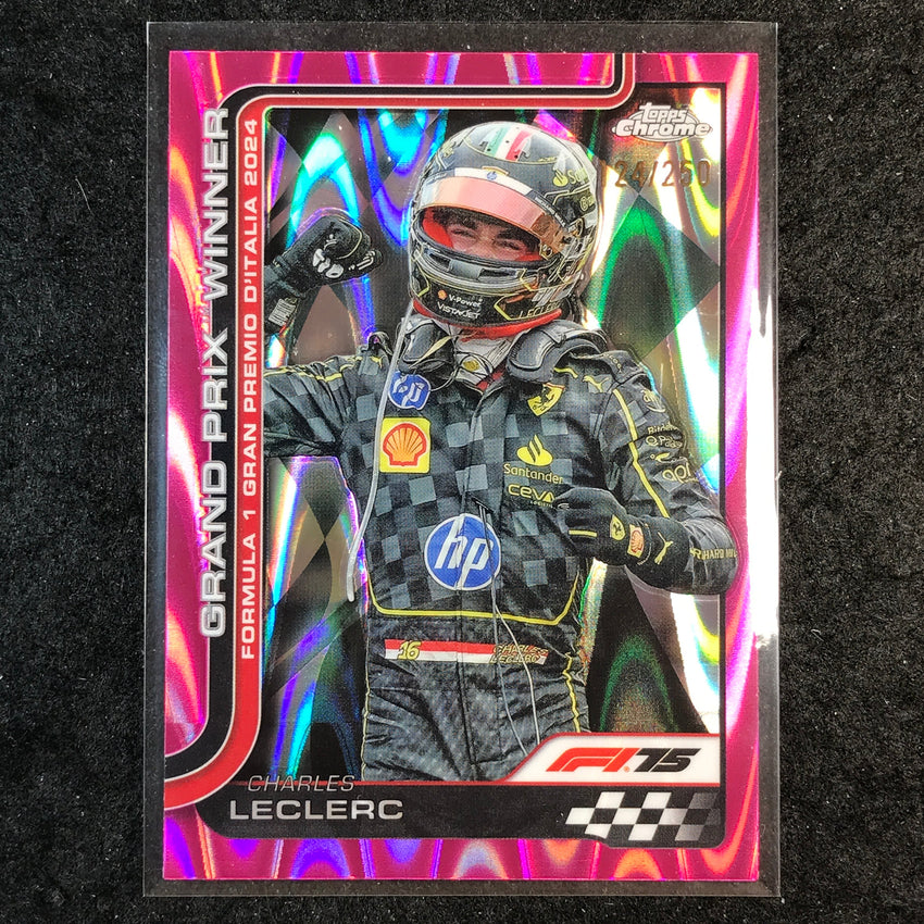 2025 Topps Chrome F1 CHARLES LECLERC Pink RayWave 124/250 #108
