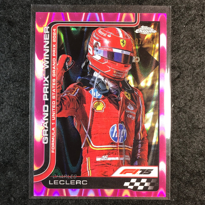 2025 Topps Chrome F1 CHARLES LECLERC Pink RayWave 197/250 #111