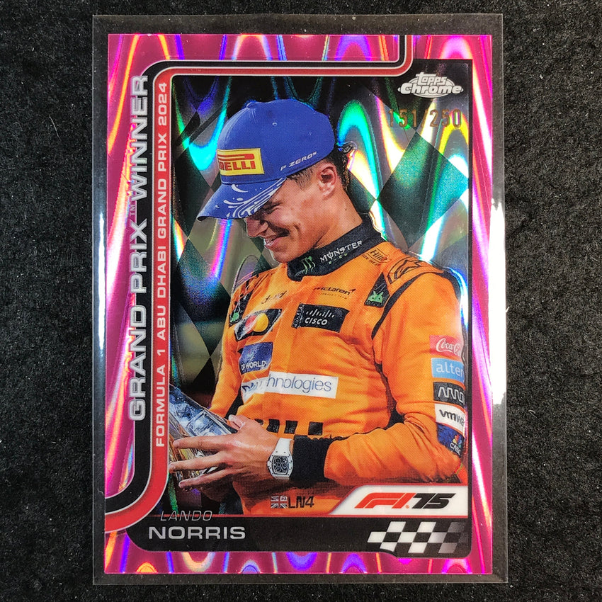 2025 Topps Chrome F1 LANDO NORRIS Pink RayWave 151/250 #116