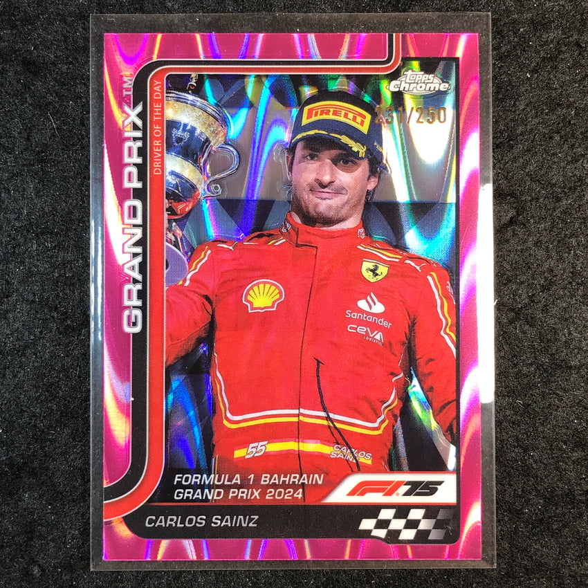 2025 Topps Chrome F1 CARLOS SAINZ Pink RayWave 231/250 #122