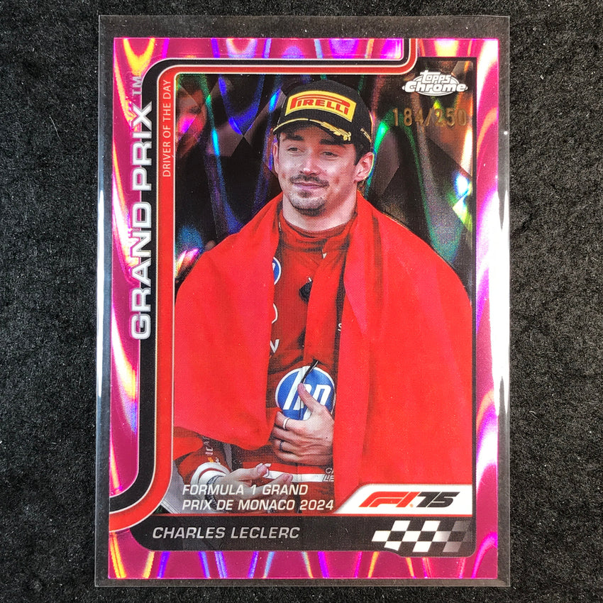 2025 Topps Chrome F1 CHARLES LECLERC Pink RayWave 184/250 #129