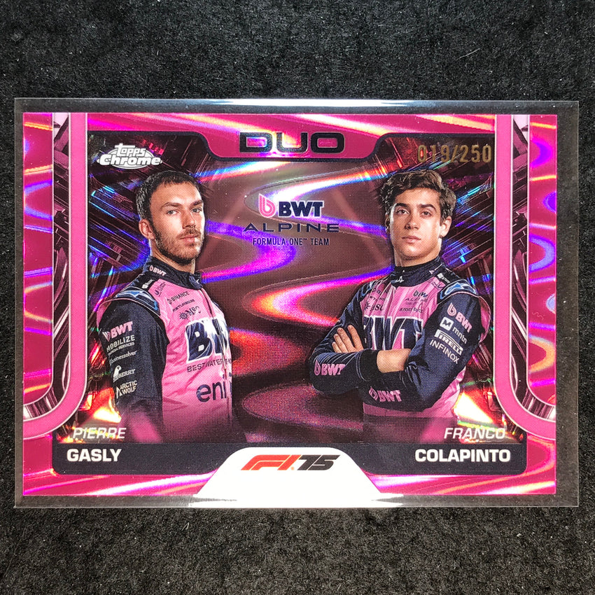 2025 Topps Chrome F1 PIERRE GASLY FRANCO COLAPINTO Duo Pink RayWave 19/250 #171