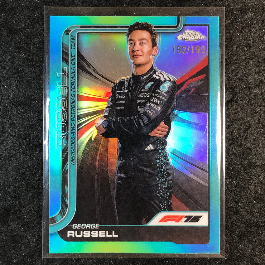 2025 Topps Chrome F1 GEORGE RUSSELL Aqua 192/199 #7
