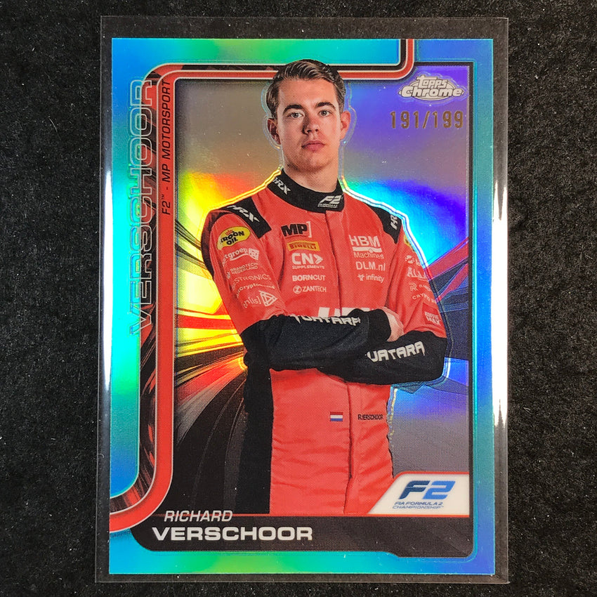 2025 Topps Chrome F1 RICHARD VERSCHOOR Aqua 191/199 #25