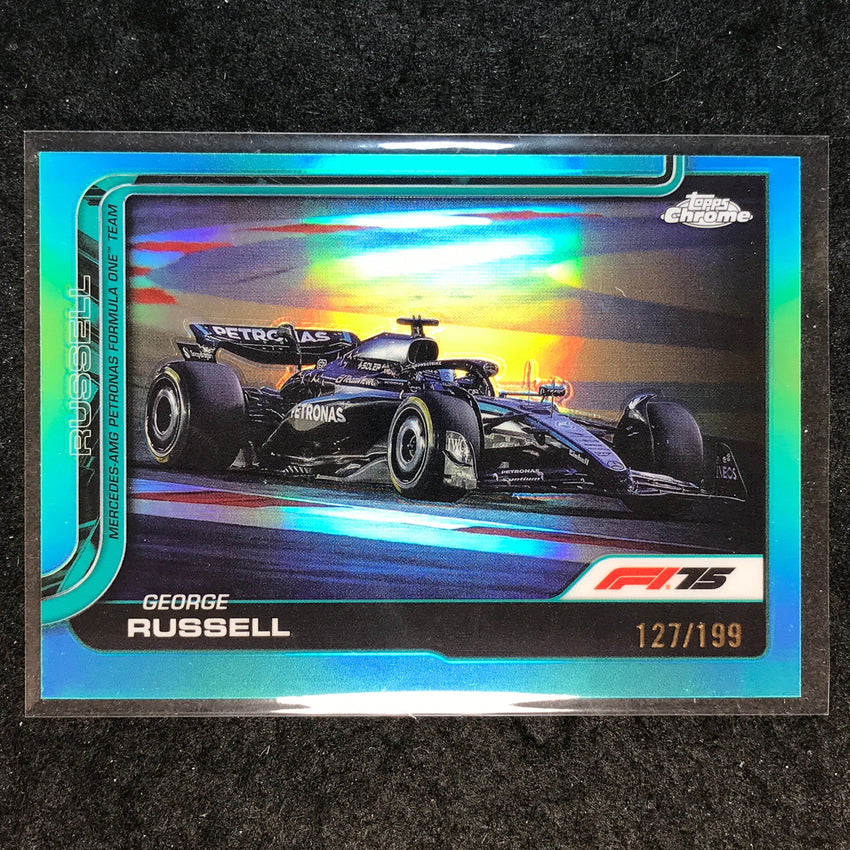 2025 Topps Chrome F1 GEORGE RUSSELL Aqua 127/199 #79