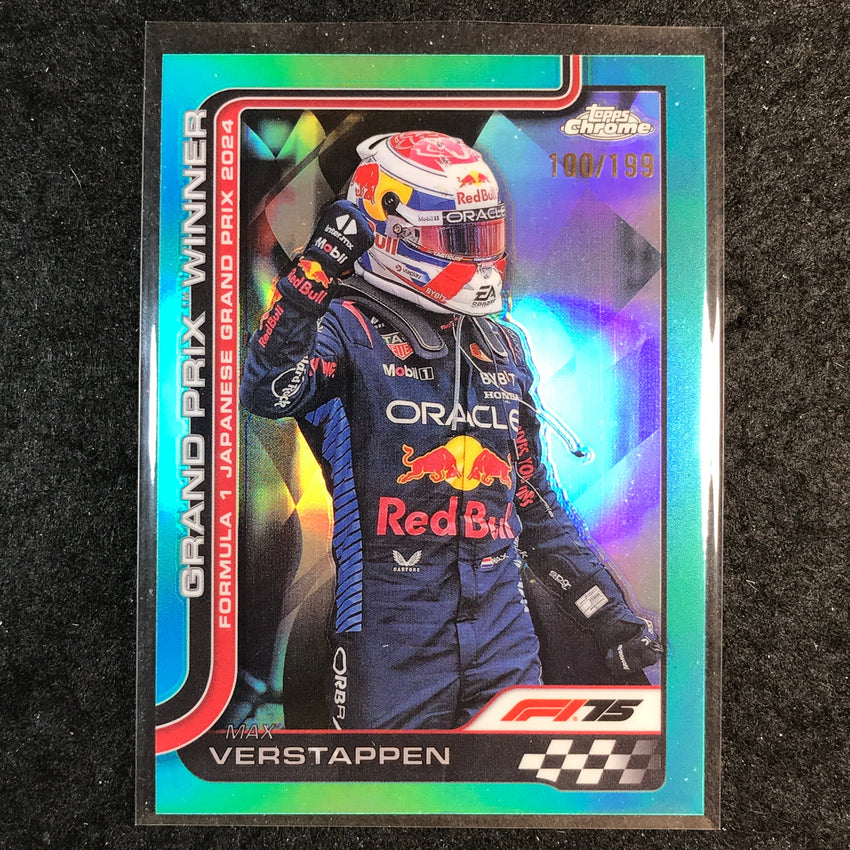 2025 Topps Chrome F1 MAX VERSTAPPEN Aqua 100/199 #96