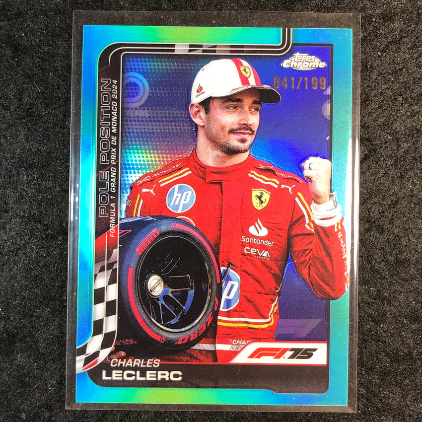 2025 Topps Chrome F1 CHARLES LECLERC Aqua 41/199 #118