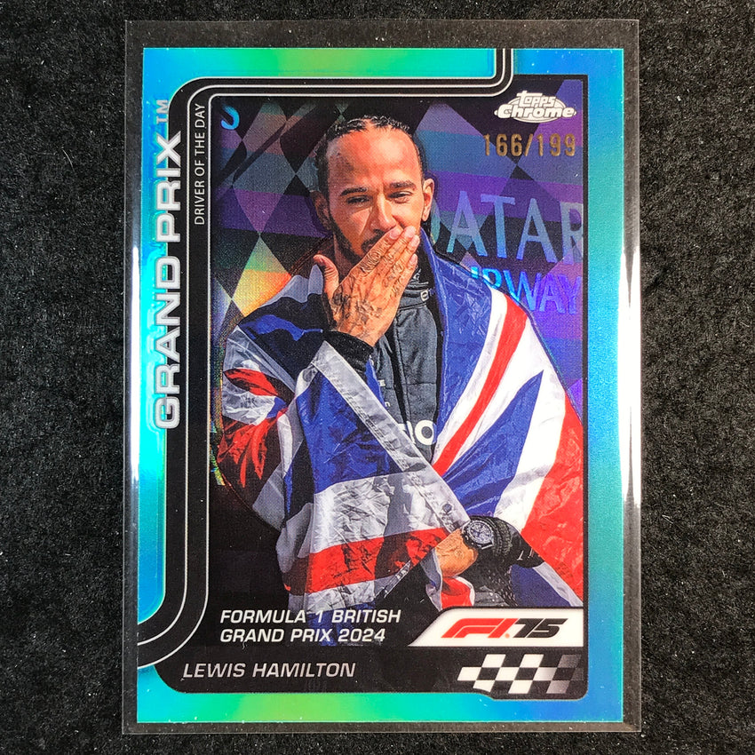 2025 Topps Chrome F1 LEWIS HAMILTON Aqua 166/199 #133