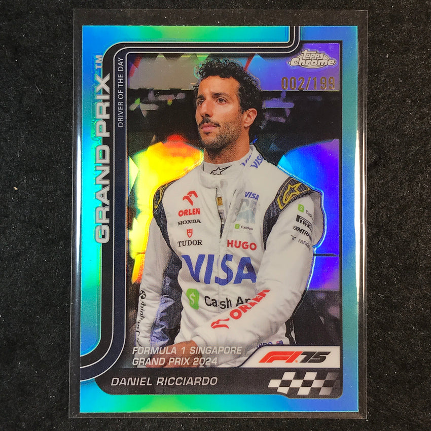 2025 Topps Chrome F1 DANIEL RICCIARDO Aqua 2/199 #139