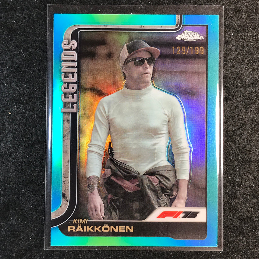 2025 Topps Chrome F1 KIMI RAIKKONEN Rookie Aqua 129/199 #157