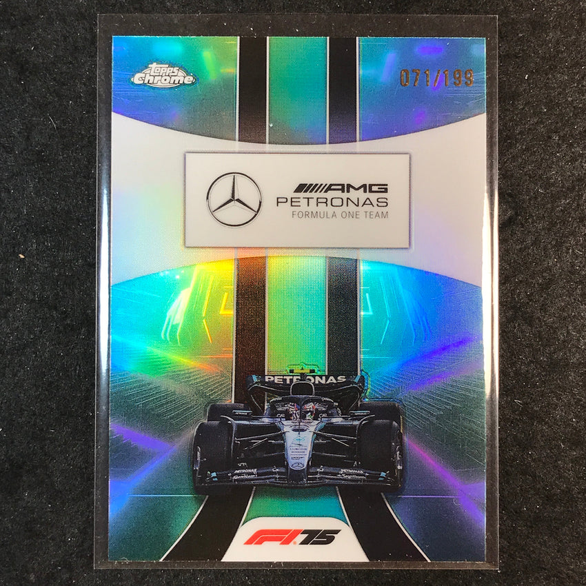 2025 Topps Chrome F1 MERCEDES-AMG PETRONAS Team Logo Aqua 71/199 #177