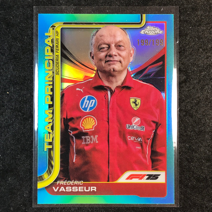 2025 Topps Chrome F1 FREDERIC VASSEUR Team Principal Aqua 199/199 #193