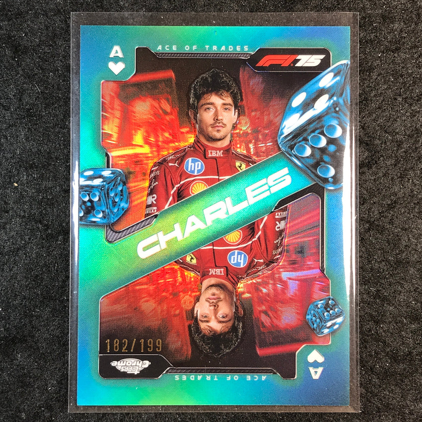 2025 Topps Chrome F1 CHARLES LECLERC Ace of Trades Aqua 182/199 #2