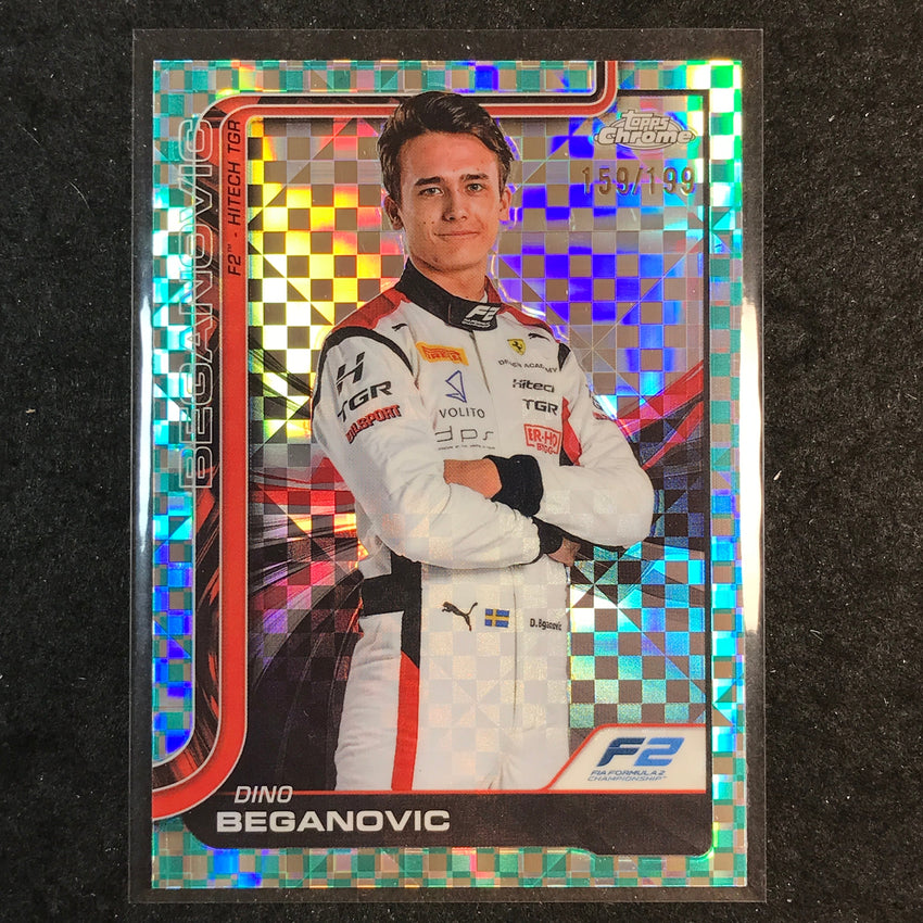 2025 Topps Chrome F1 DINO BEGANOVIC Aqua Checker Flag 159/199 #27