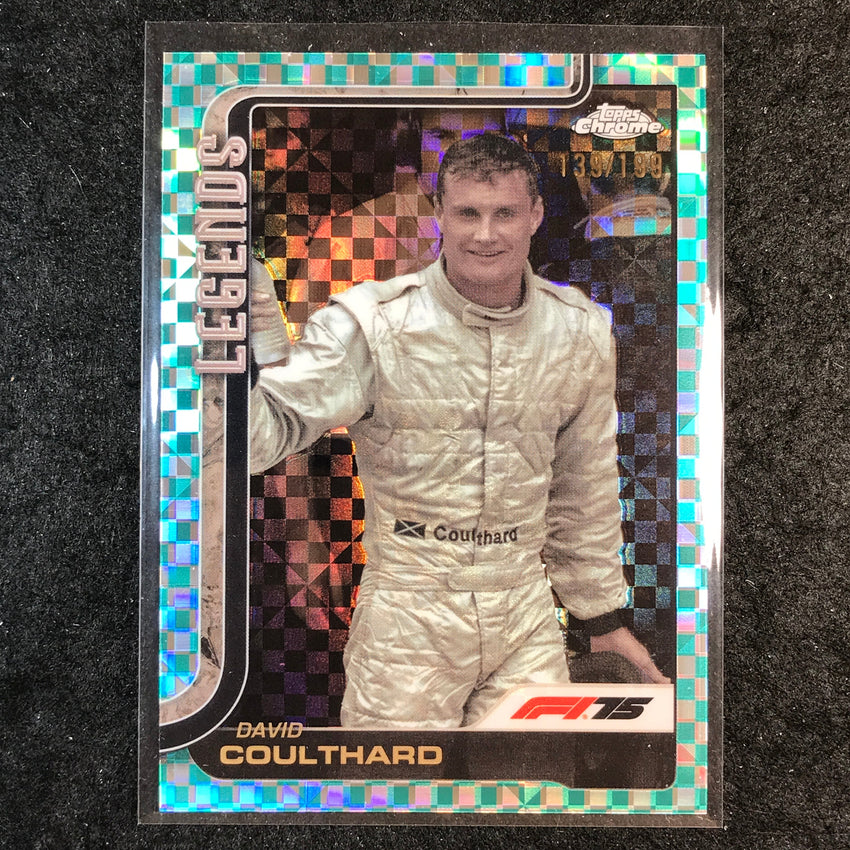 2025 Topps Chrome F1 DAVID COULTHARD Legends Aqua Checker Flag 139/199 #151