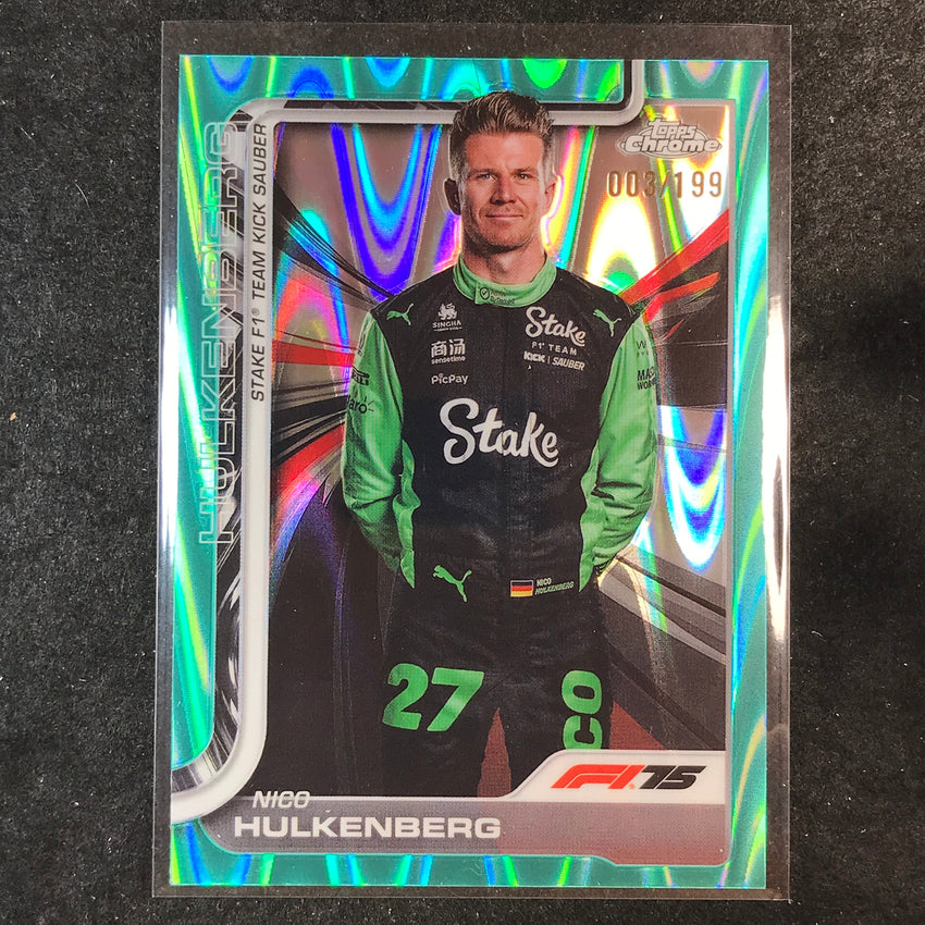2025 Topps Chrome F1 NICO HULKENBERG Aqua RayWave 3/199 #19