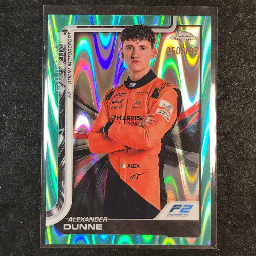 2025 Topps Chrome F1 ALEXANDER DUNNE Aqua RayWave 50/199 #35