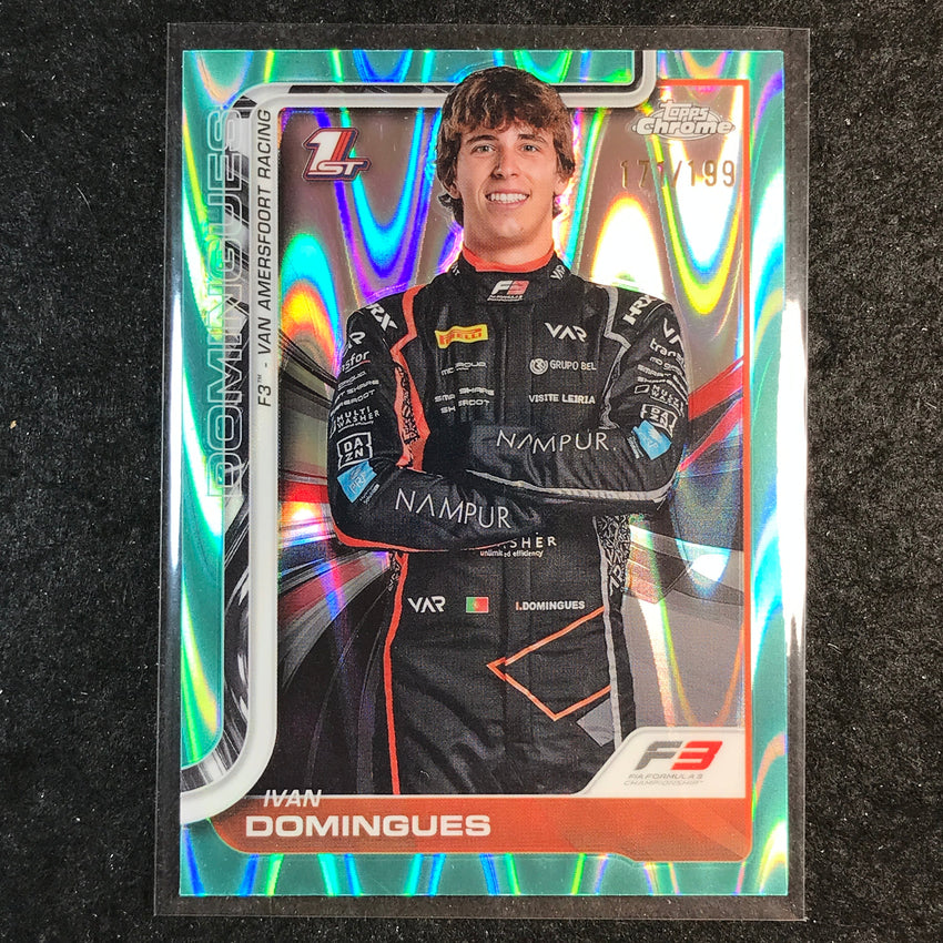 2025 Topps Chrome F1 IVAN DOMINGUES Aqua RayWave 171/199 #60