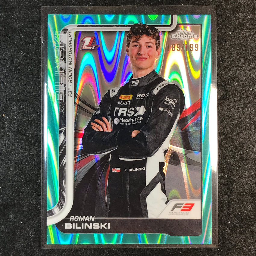 2025 Topps Chrome F1 ROMAN BILINSKI Aqua RayWave 189/199 #69