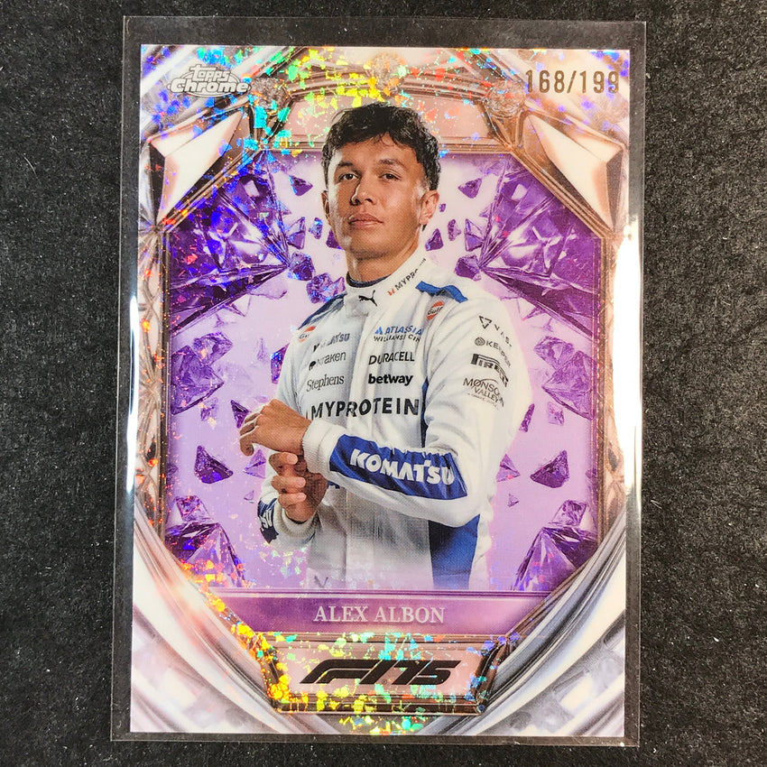 2025 Topps Chrome F1 ALEX ALBON Diamond 75th Anniversary Purple 168/199 #17