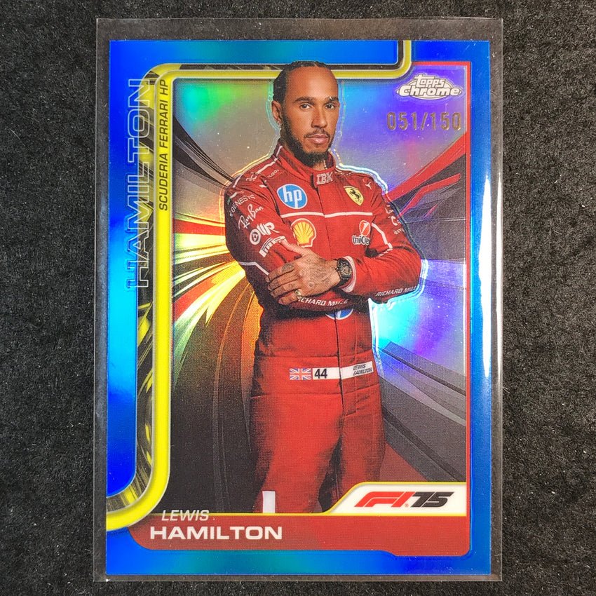 2025 Topps Chrome F1 LEWIS HAMILTON Blue 51/150 #4