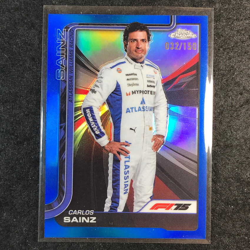 2025 Topps Chrome F1 CARLOS SAINZ Blue 32/150 #18