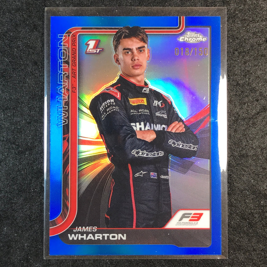 2025 Topps Chrome F1 JAMES WHARTON Blue 18/150 #61