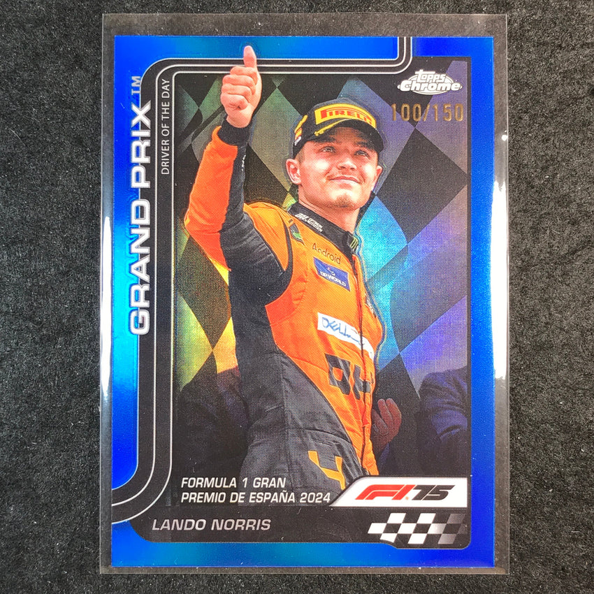 2025 Topps Chrome F1 LANDO NORRIS Blue 100/150 #131