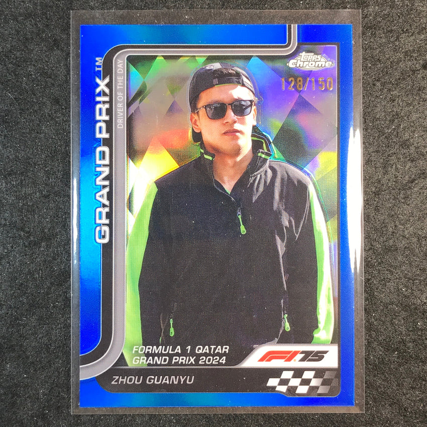 2025 Topps Chrome F1 ZHOU GUANYU Blue 128/150 #144