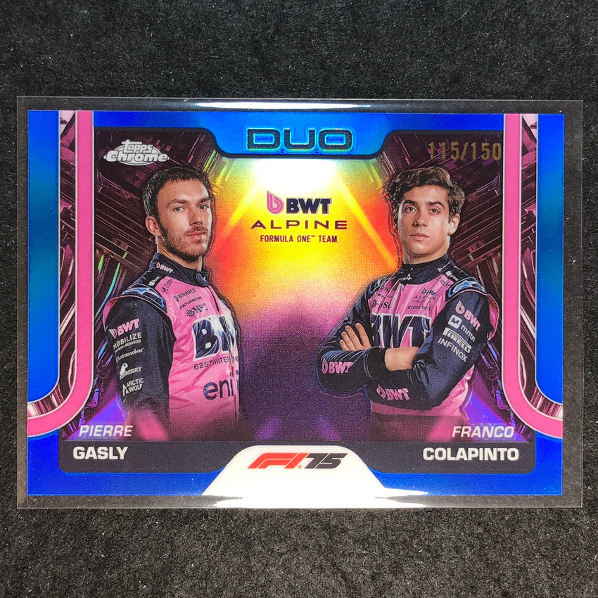 2025 Topps Chrome F1 PIERRE GASLY FRANCO COLAPINTO Duo Blue 115/150 #171