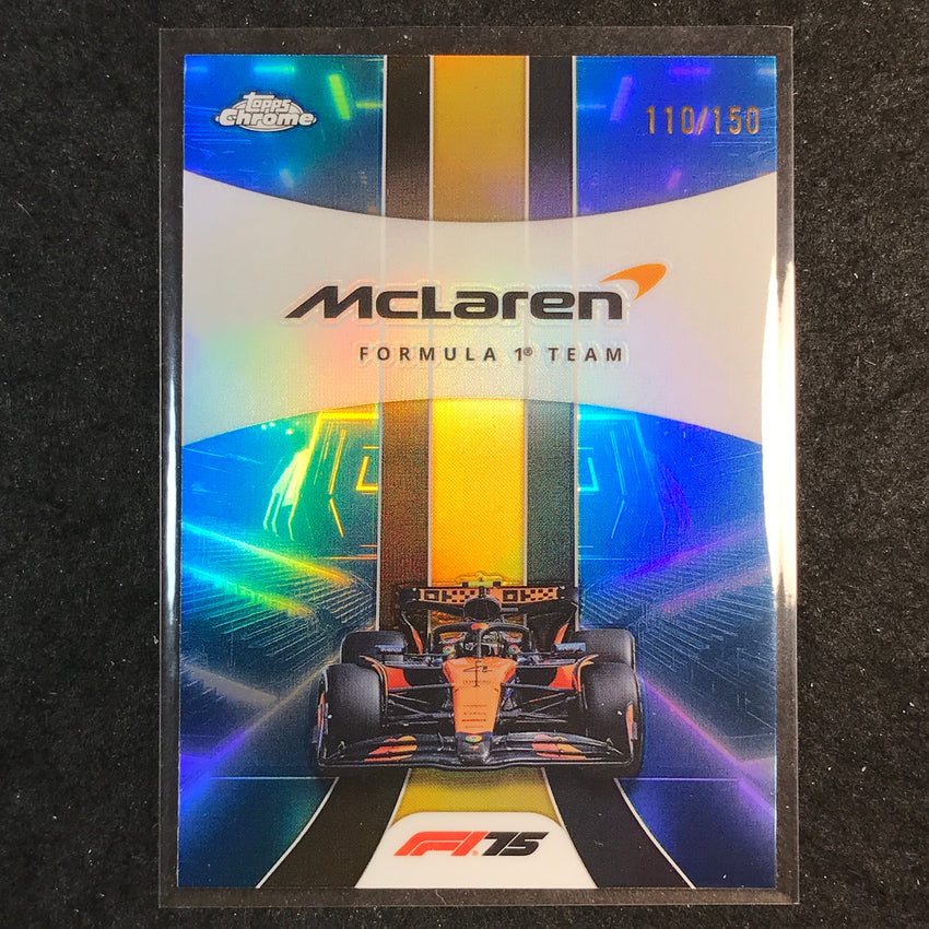 2025 Topps Chrome F1 MCLAREN Team Logo Blue 110/150 #176