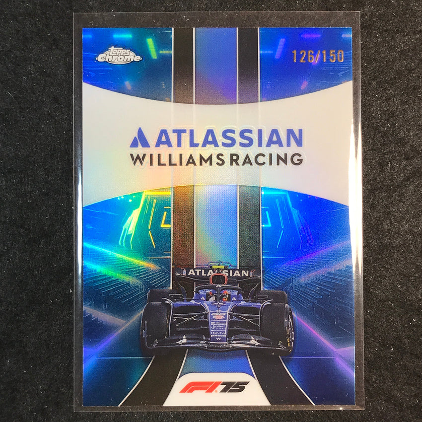 2025 Topps Chrome F1 ATLASSIAN WILLIAMS RACING Team Logo Blue 126/150 #182