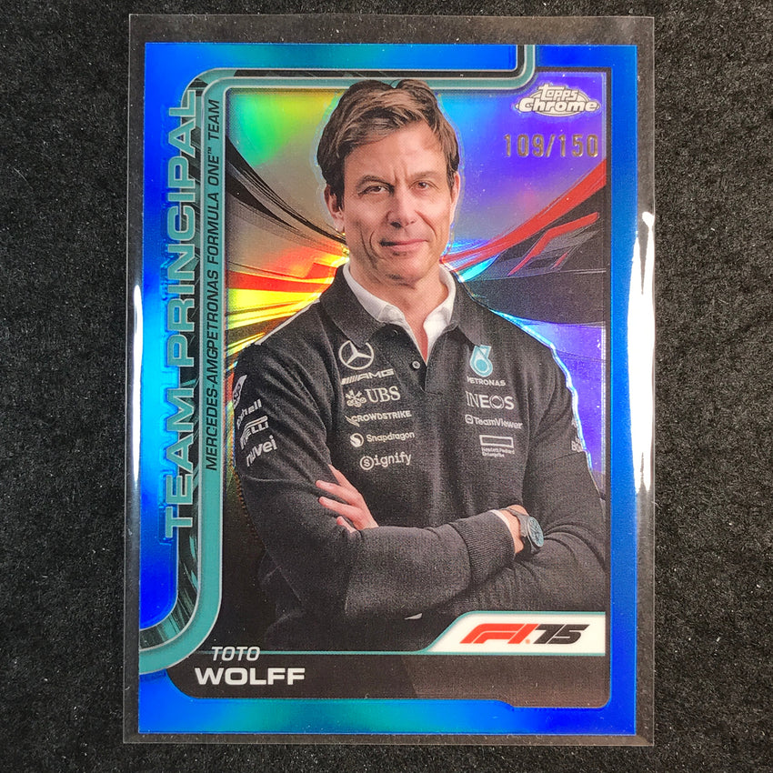 2025 Topps Chrome F1 TOTO WOLFF Team Principal Blue 109/150 #195