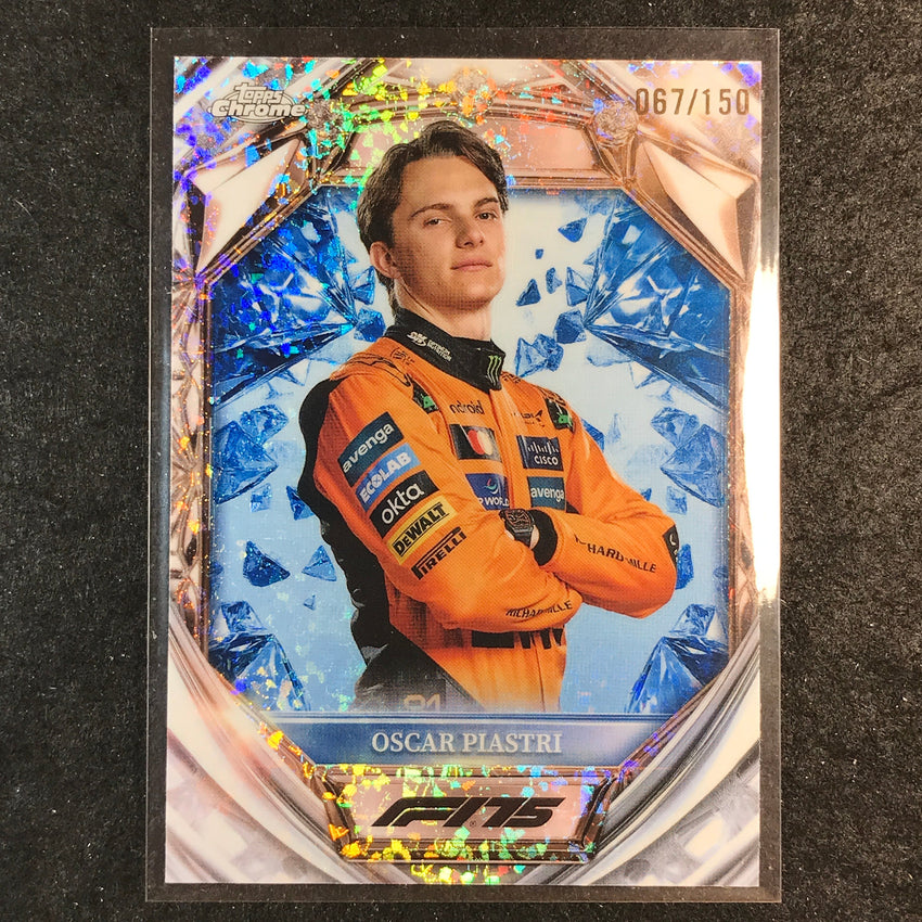 2025 Topps Chrome F1 OSCAR PIASTRI Diamond 75th Anniversary Blue 67/150 #6