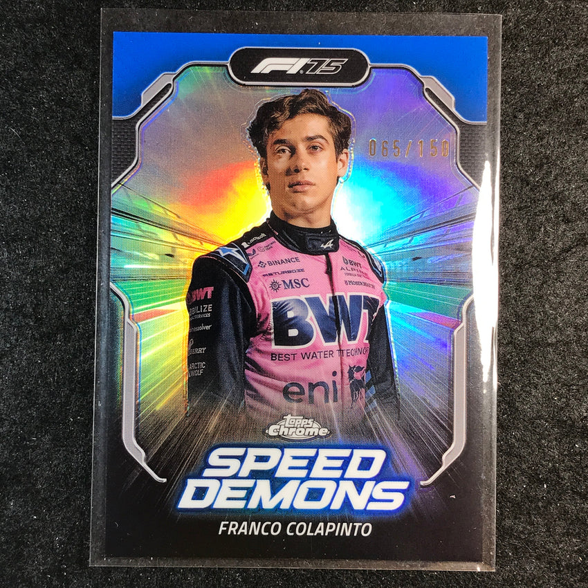 2025 Topps Chrome F1 FRANCO COLAPINTO Speed Demons Blue 65/150 #9