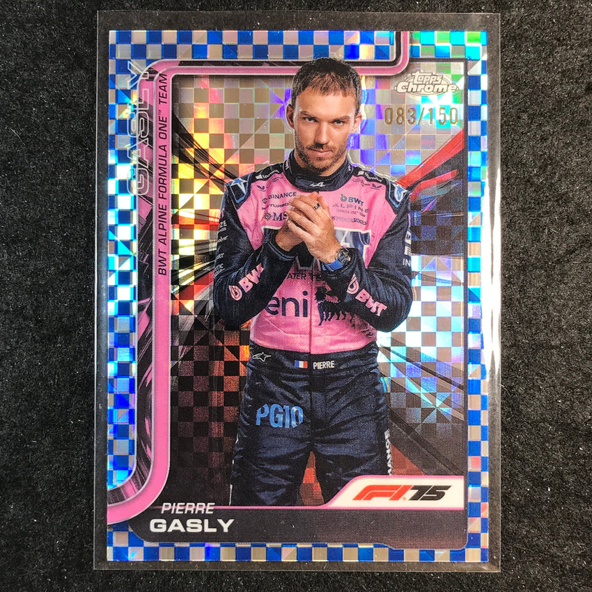 2025 Topps Chrome F1 PIERRE GASLY Blue Checker Flag 83/150 #16