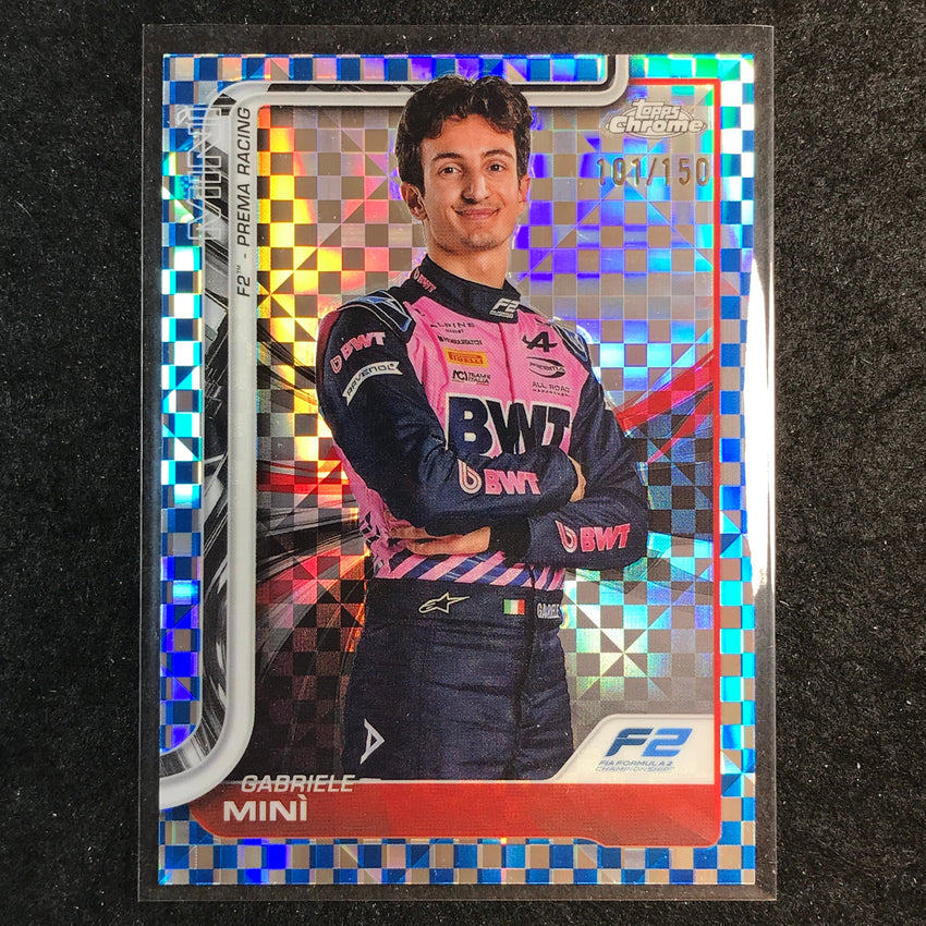 2025 Topps Chrome F1 GABRIELE MINI Blue Checker Flag 101/150 #29