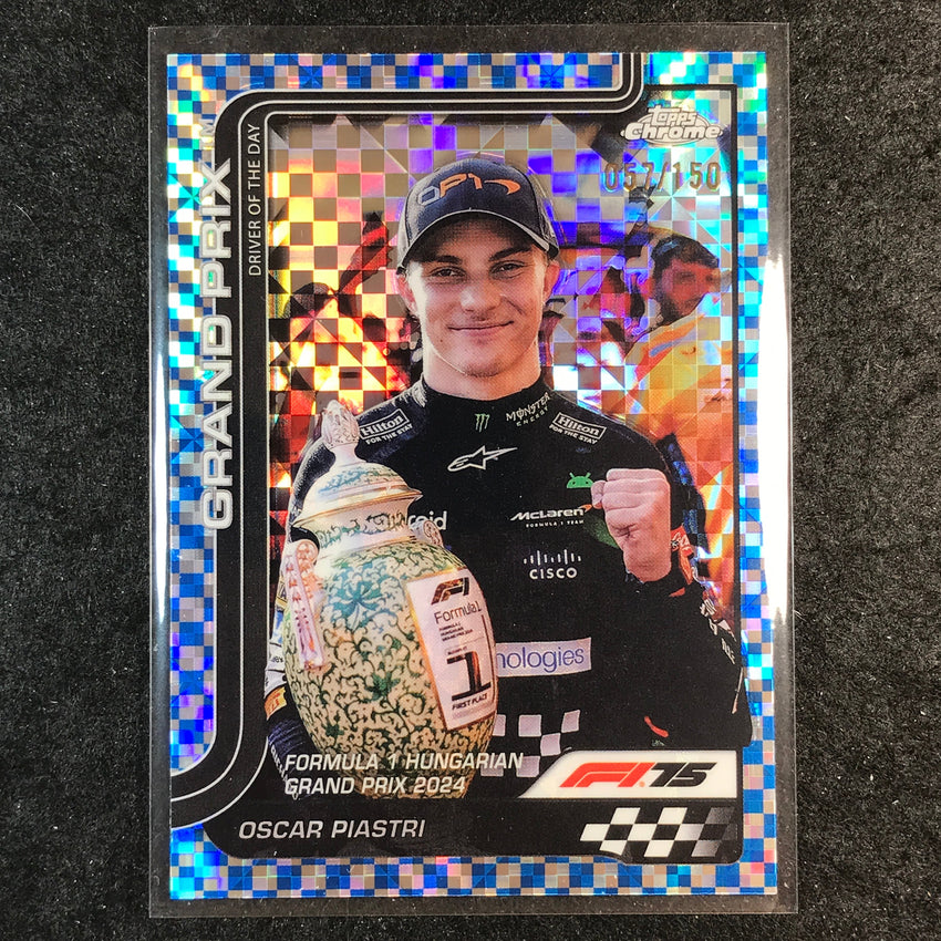 2025 Topps Chrome F1 OSCAR PIASTRI Blue Checker Flag 57/150 #134