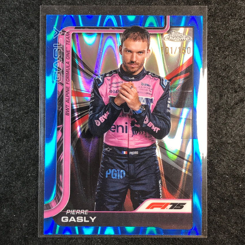2025 Topps Chrome F1 PIERRE GASLY Blue RayWave 101/150 #16