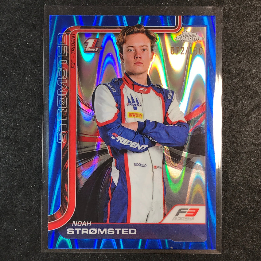 2025 Topps Chrome F1 NOAH STROMSTED Blue RayWave 72/150 #46