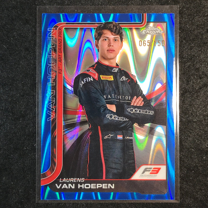 2025 Topps Chrome F1 LAURENS VAN HOEPEN Blue RayWave 65/150 #63