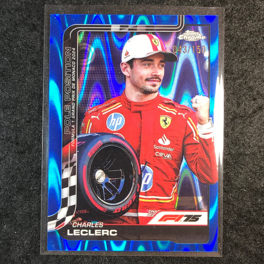 2025 Topps Chrome F1 CHARLES LECLERC Blue RayWave 43/150 #118